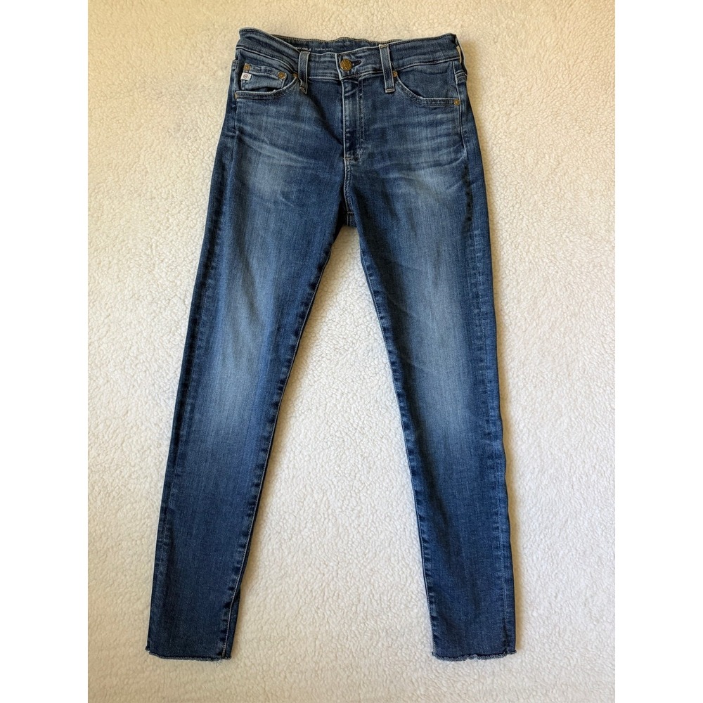 AG Adriano Goldschmied Farrah Ankle Skinny Jeans Womens 27 Blue Stretch Denim